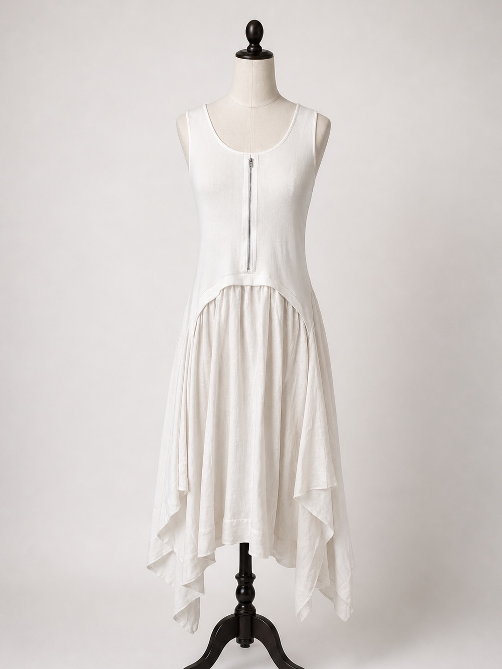 For Cynthia Viscose & Linen handkerchief White  Dress